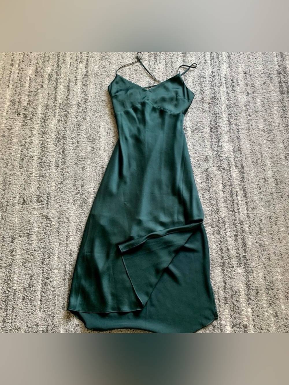Abercrombie Emerald Green Satin Slip Dress